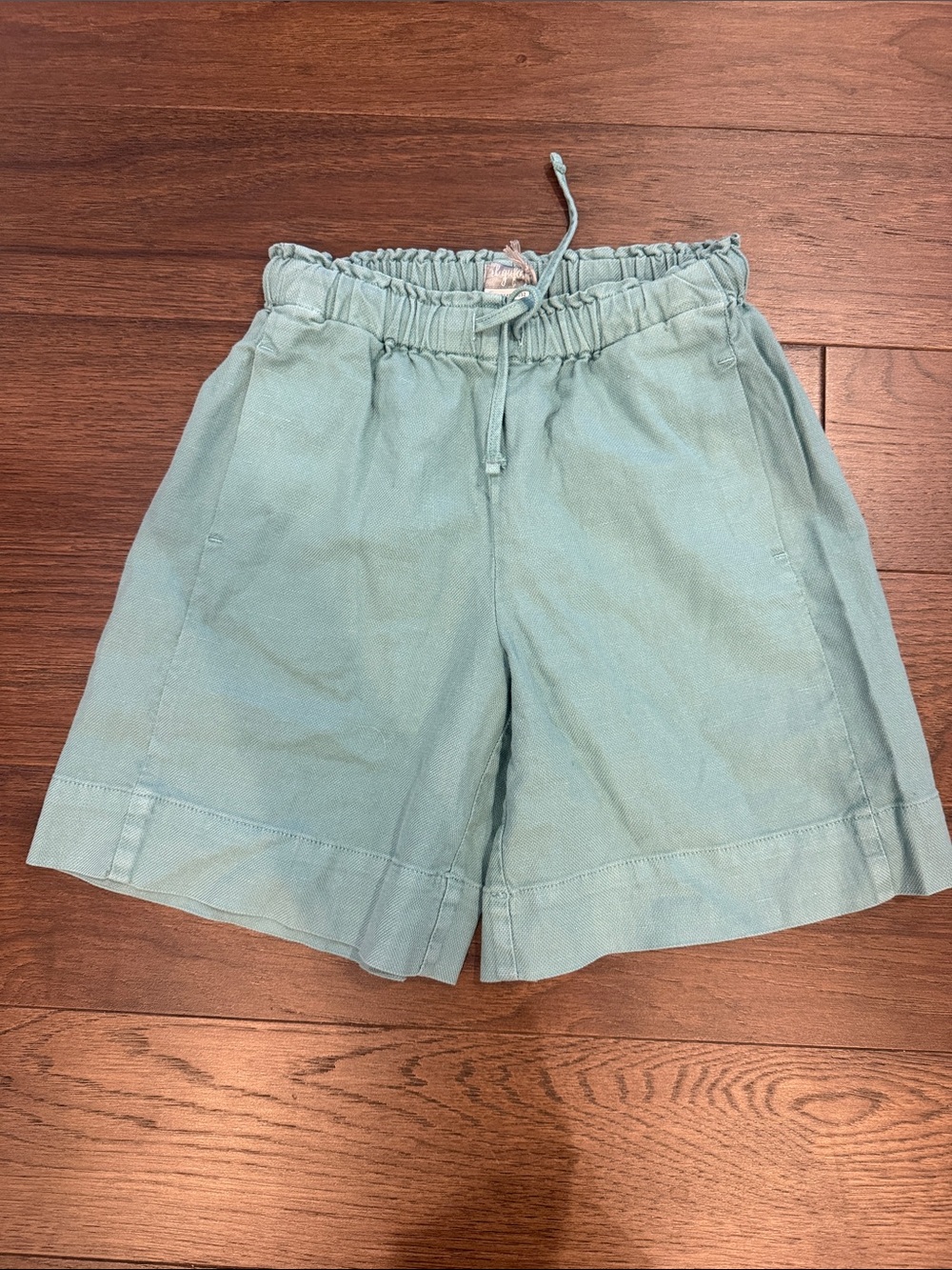 Il Gufo Mint Green Elastic Waist Bermuda Shorts Size 8a - C3-235